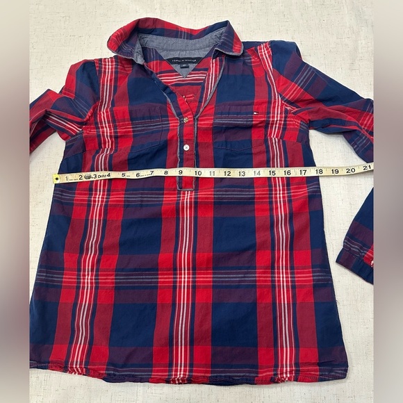 Tommy Hilfiger Red and Blue Button Down Shirt - Picture 8 of 10